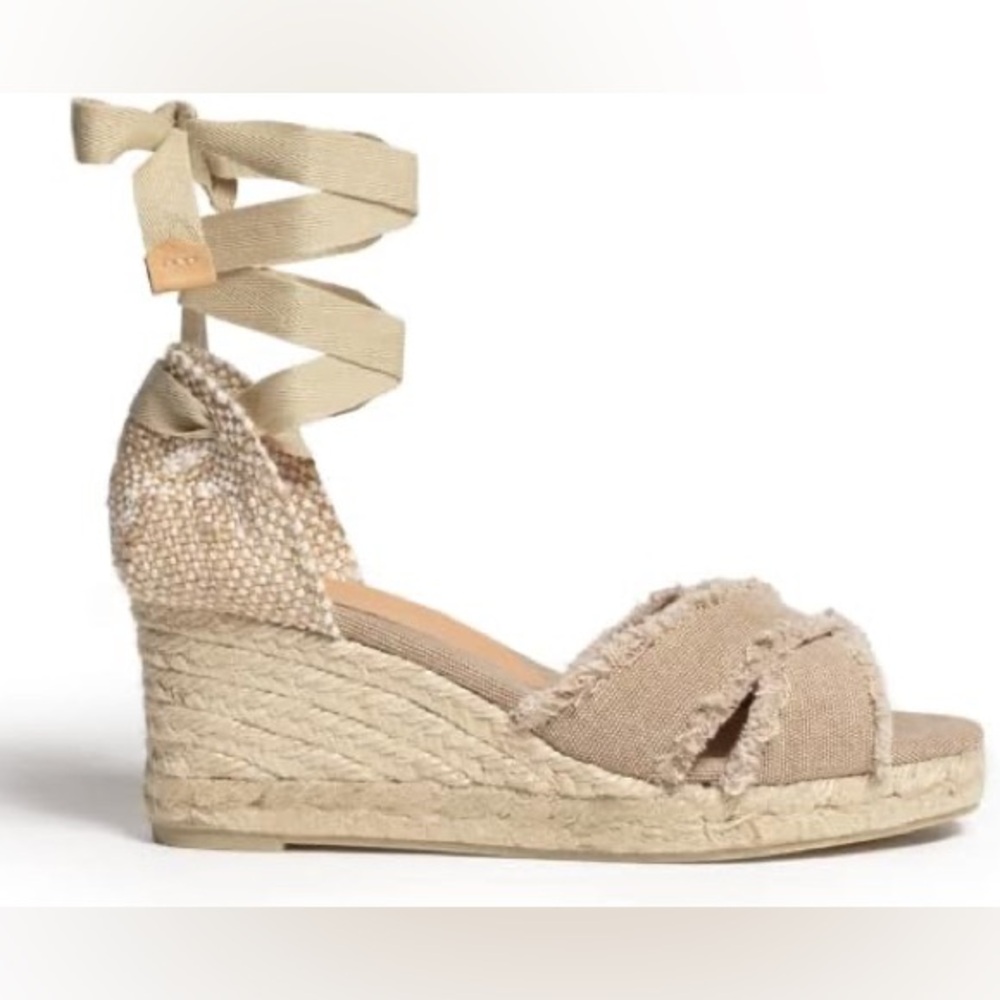 SHOEDAZZLE linen platforms